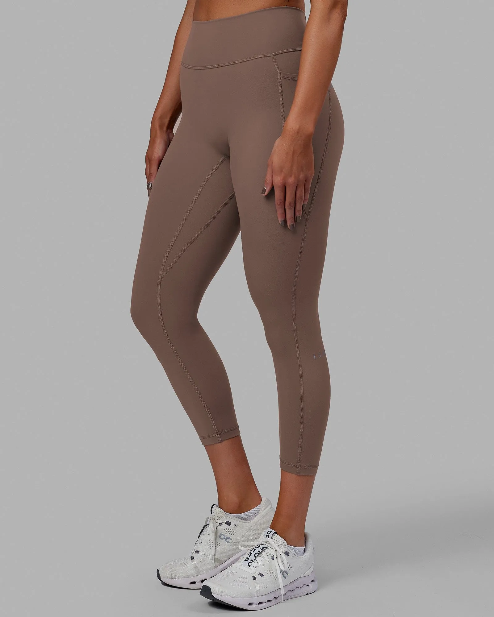 Fusion 7/8 Length Leggings - Deep Taupe