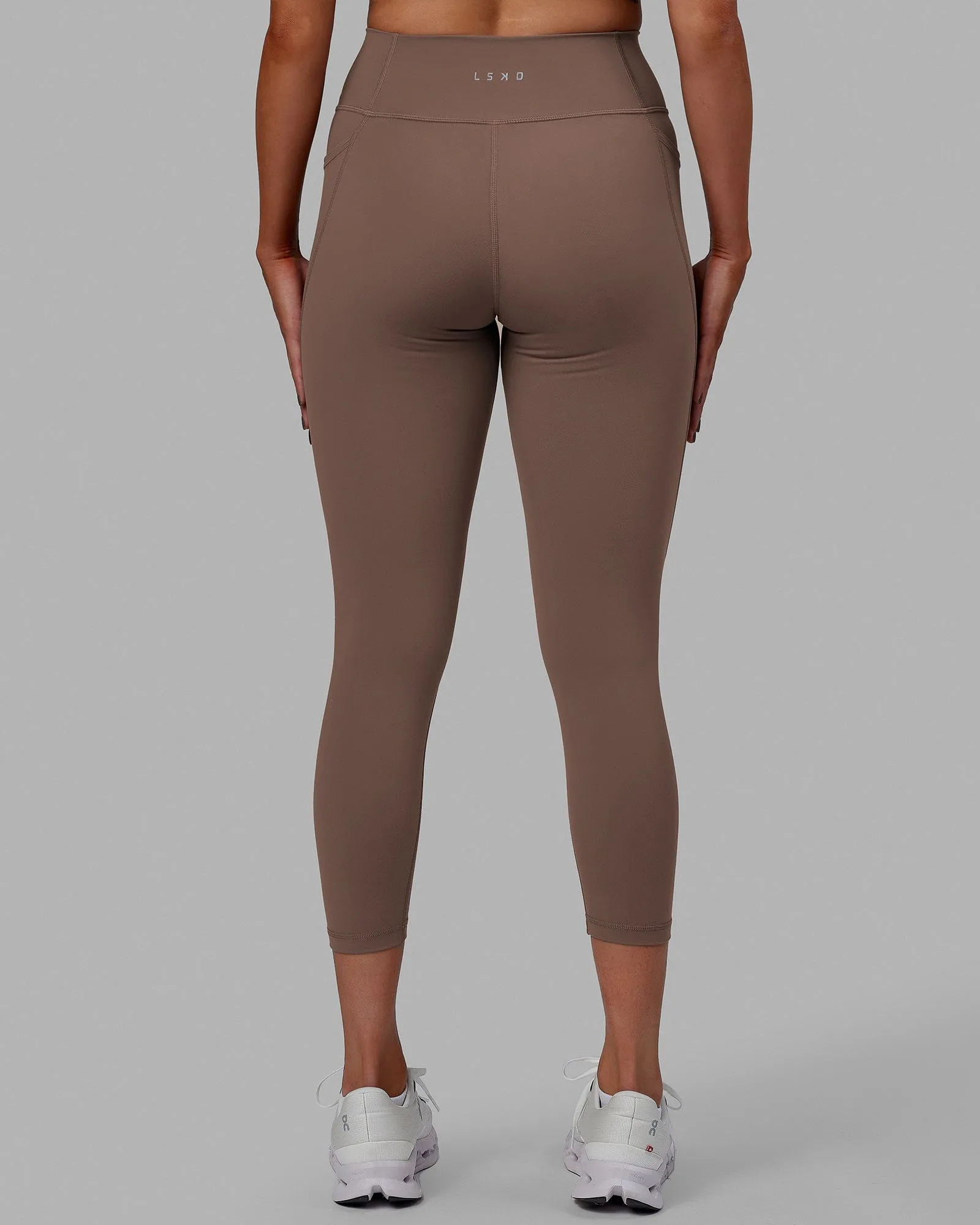 Fusion 7/8 Length Leggings - Deep Taupe