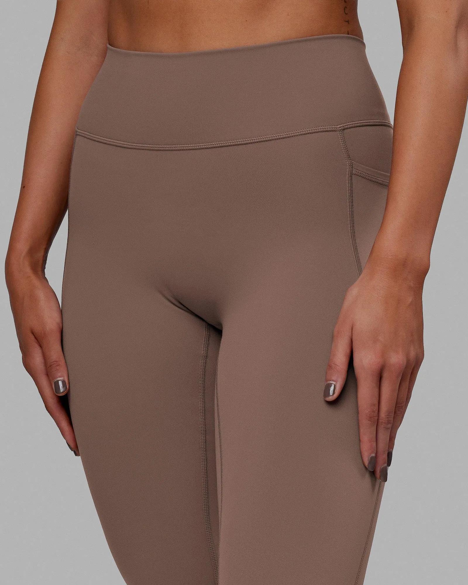 Fusion 7/8 Length Leggings - Deep Taupe