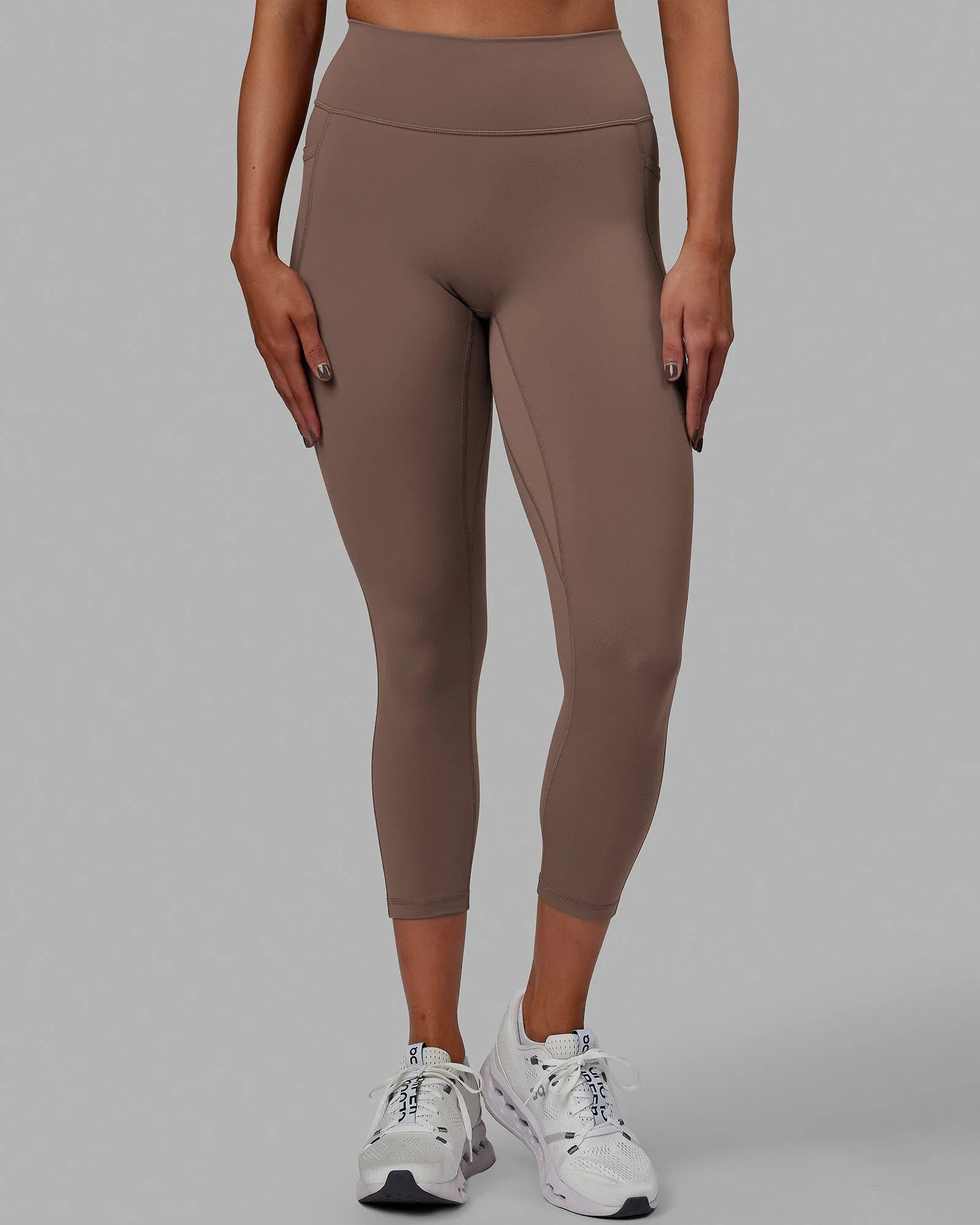 Fusion 7/8 Length Leggings - Deep Taupe