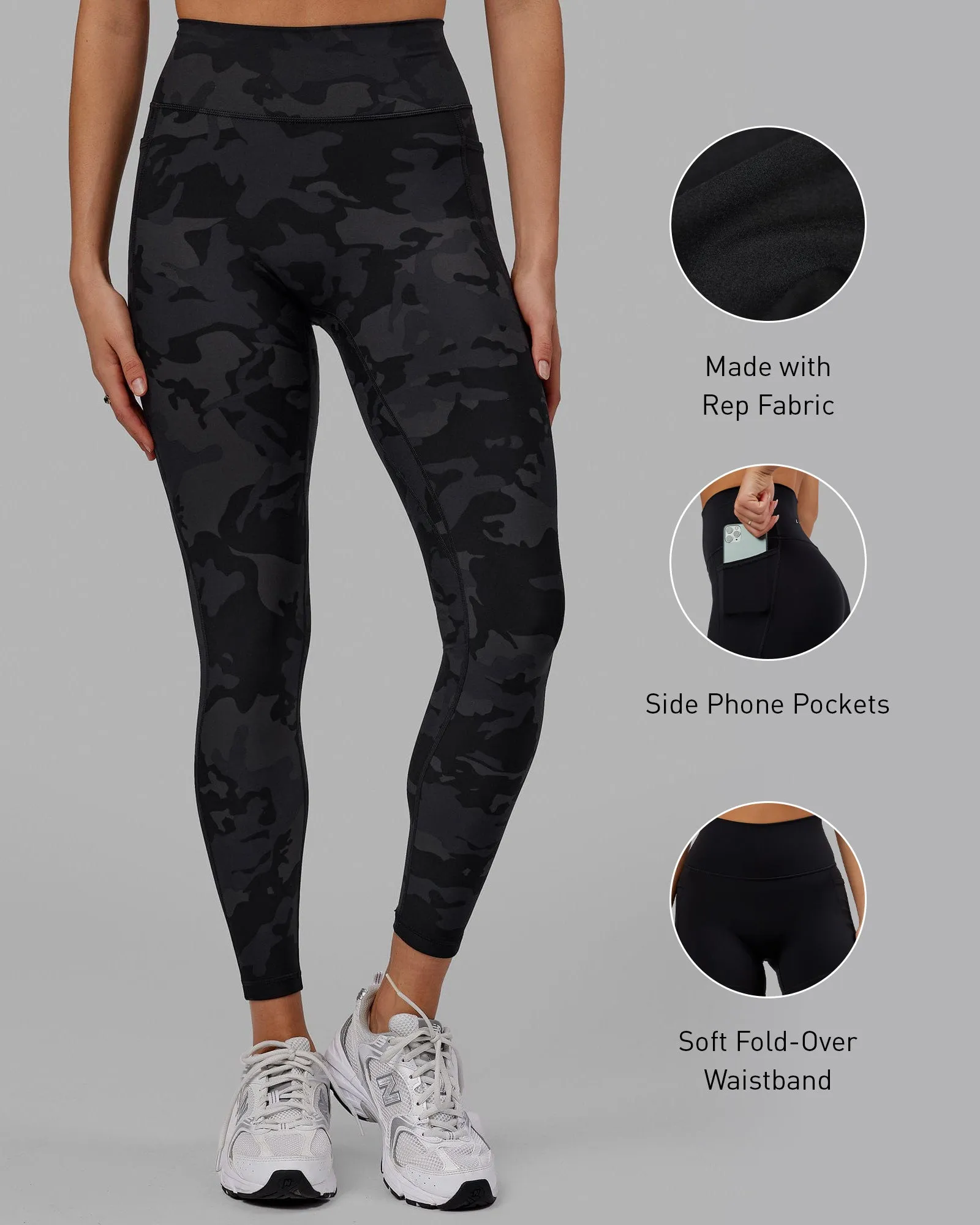 Fusion Full Length Leggings - Black Camo