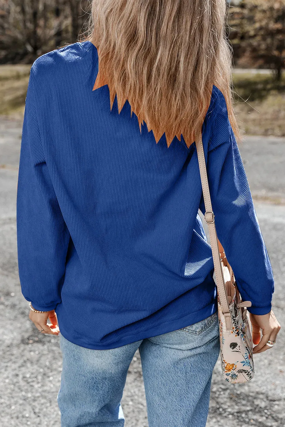 GAME DAY ROUND NECK LONG SLEEVE SWEATSHIRT