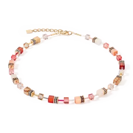 GeoCUBE® Iconic Precious necklace red-beige