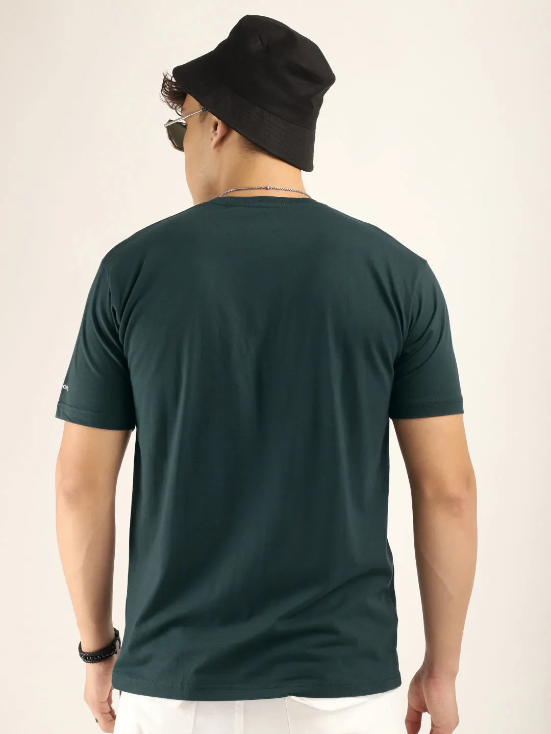 Green Cotton Slim Fit T-Shirt