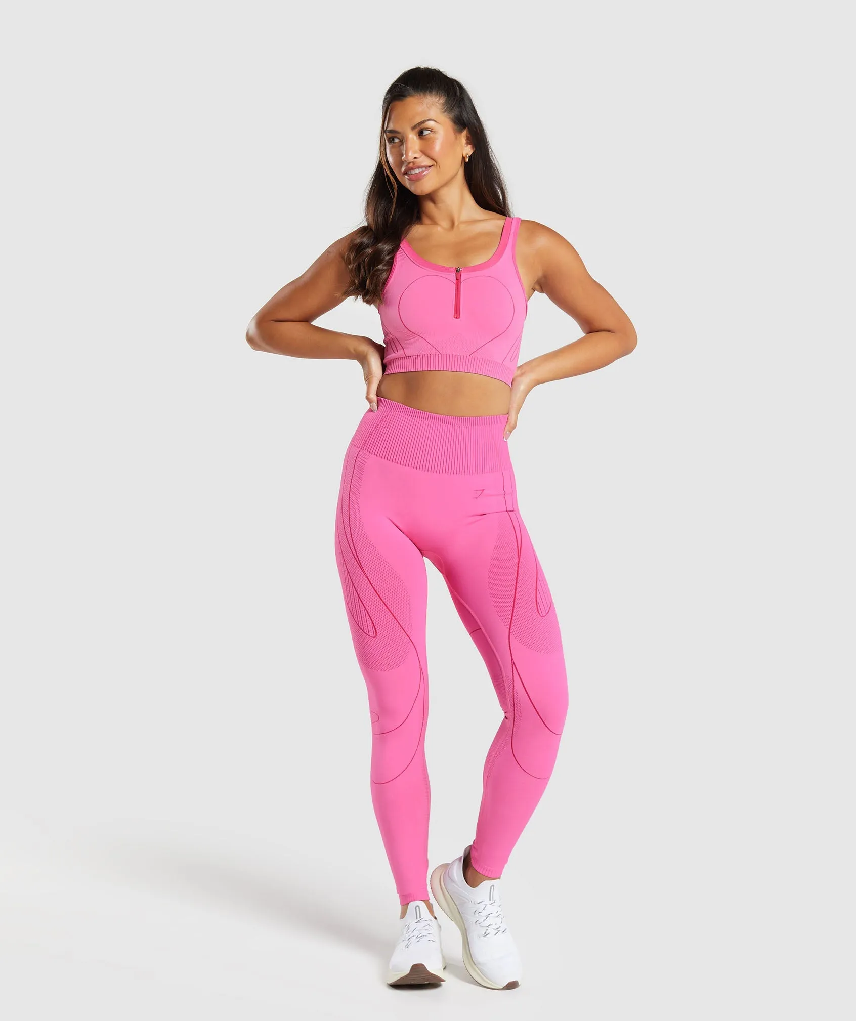 Gymshark Contour Heart Seamless Leggings - Fetch Pink/Punk Pink