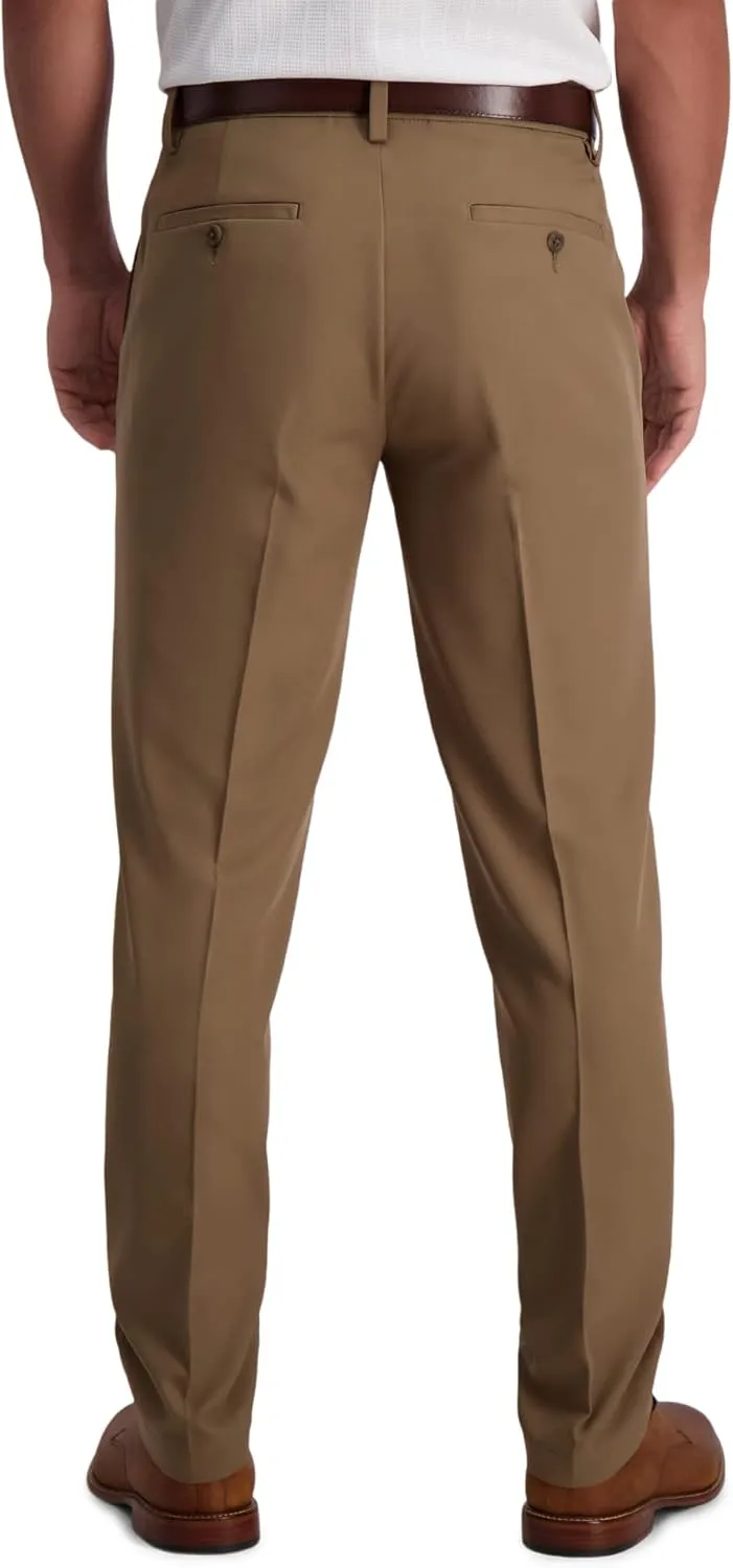 Haggar Men's Cool 18 Pro Slim Fit Flat Front Dress Casual Stretch Golf Pant
