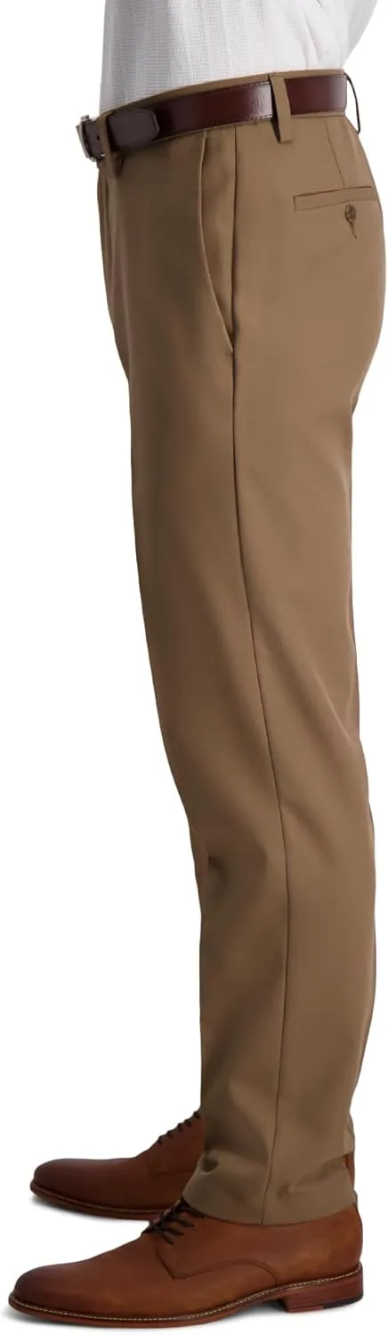 Haggar Men's Cool 18 Pro Slim Fit Flat Front Dress Casual Stretch Golf Pant