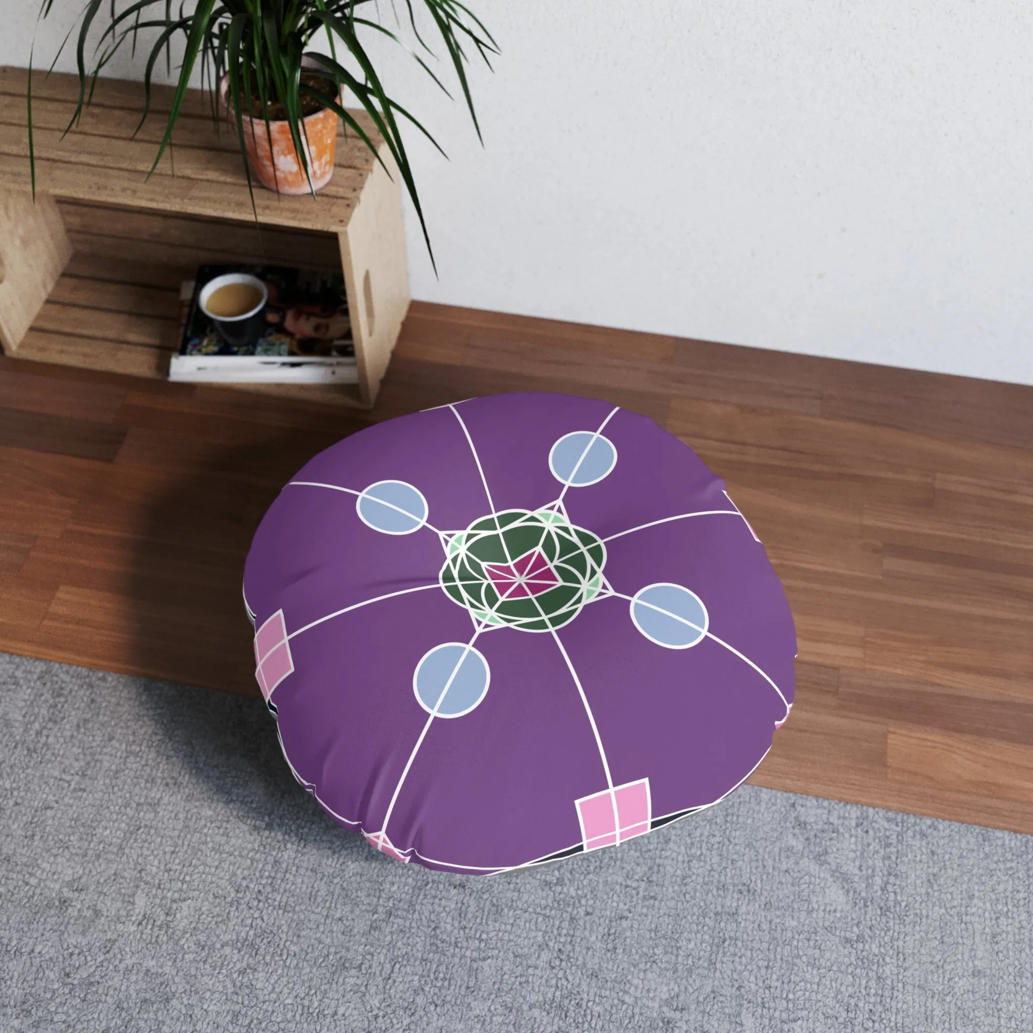 Handmade Mandala Design Tufted Floor Pillow