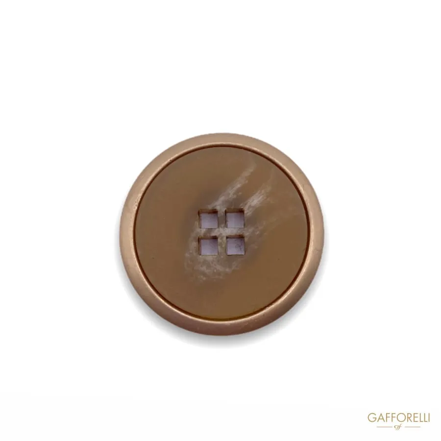 Horn Imitation Polyester Button D319 - Gafforelli Srl