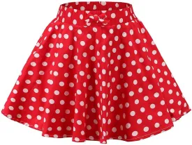 JE Sterguard Girls Polka Dot Mini Stretch Waist Full Round Skater Skirts for Party or Sport 4-16 Years