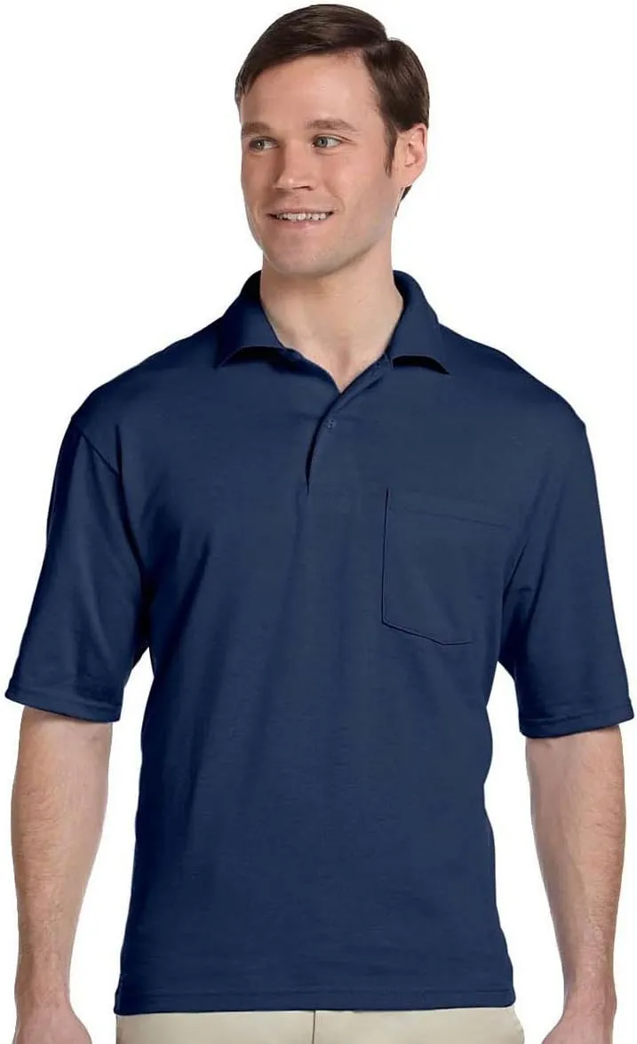 Jerzees 5.6 oz., 50/50 Jersey Pocket Polo with SpotShield (436P) OXFORD