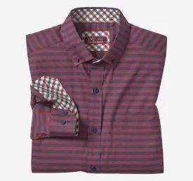 Johnston & Murphy XC4 Sport Two Tone Gingham Long Sleeve