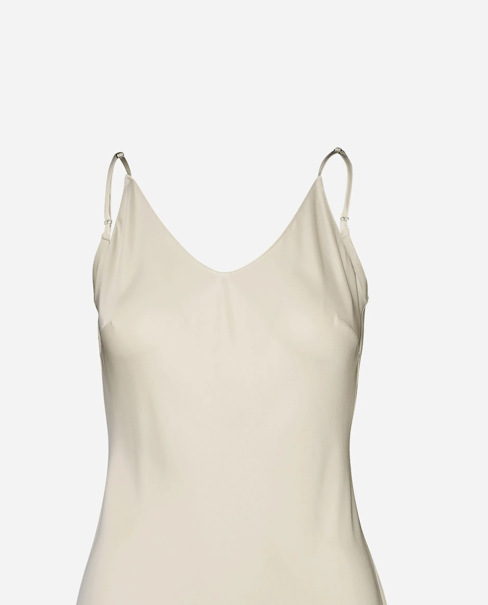 Kleid aus Seide in Creme