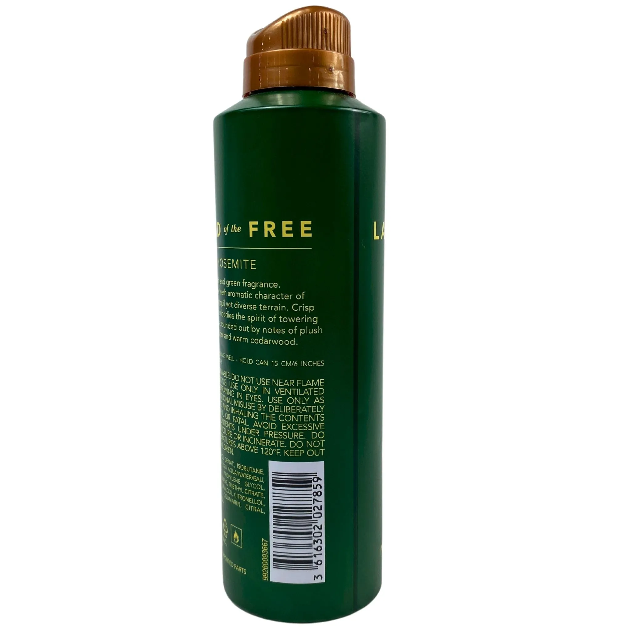 Land Of The Free Yosemite Fresh & Green Deodorizing Body Spray 6ZO (45 Pcs Lot)