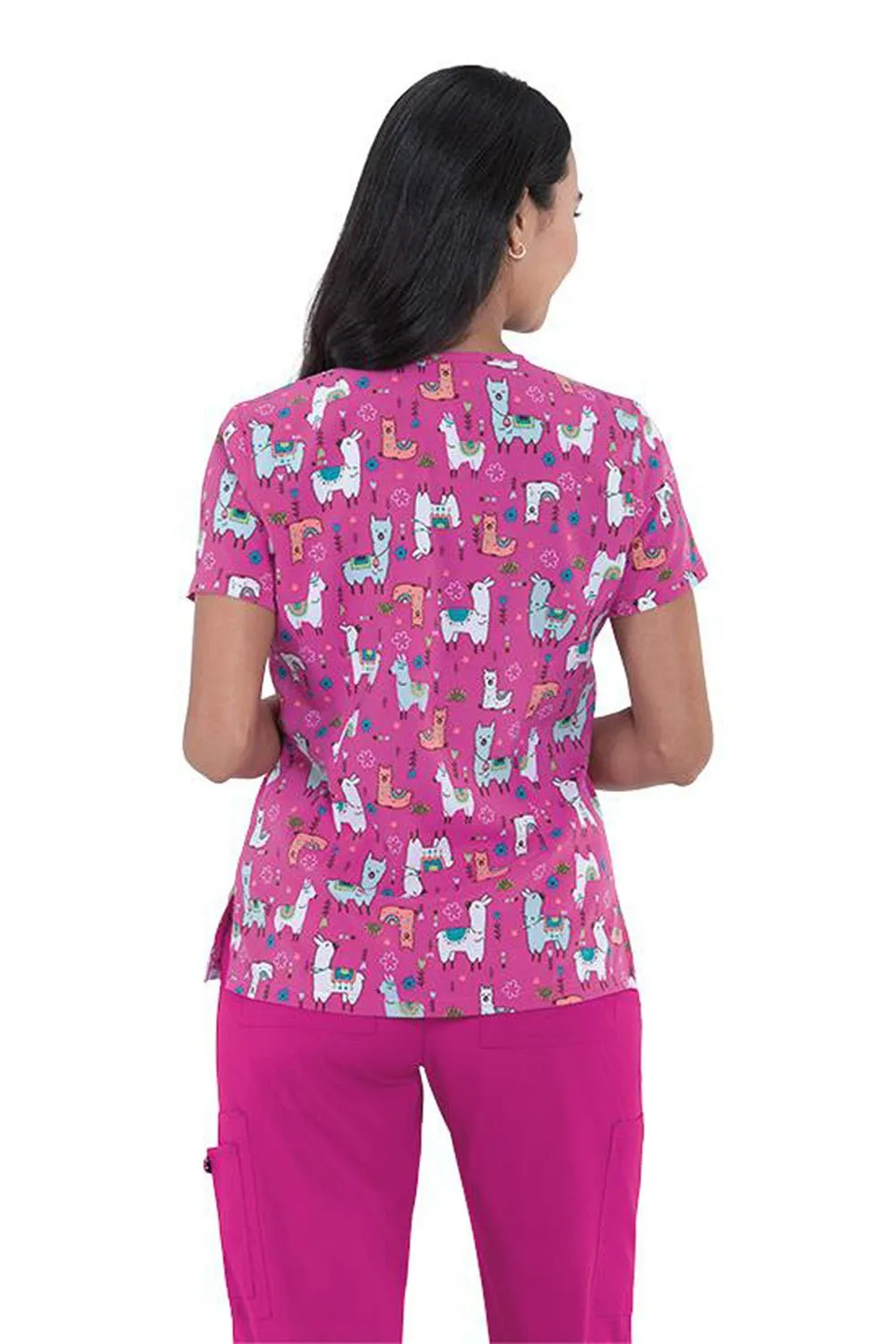 Leslie Printed Scrub Top