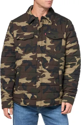 Levi's Men's Quilted Stretch Bomber Shirt Jacket