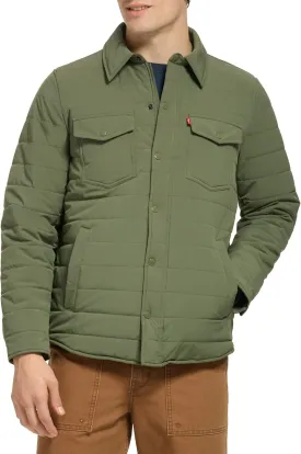 Levi's Men's Quilted Stretch Bomber Shirt Jacket