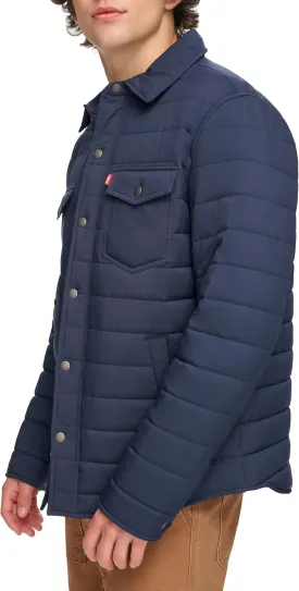 Levi's Men's Quilted Stretch Bomber Shirt Jacket
