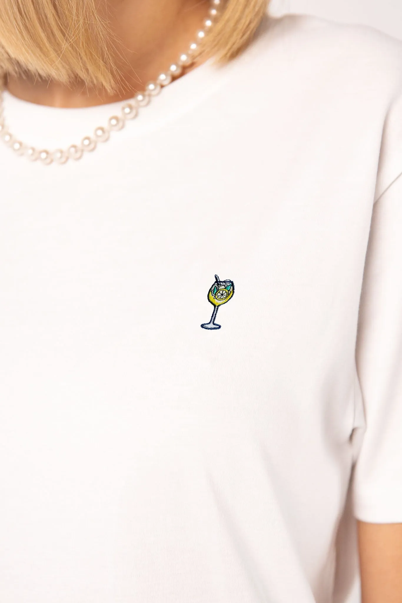 Limoncello Spritz  | Besticktes Oversized Bio Baumwoll T-Shirt