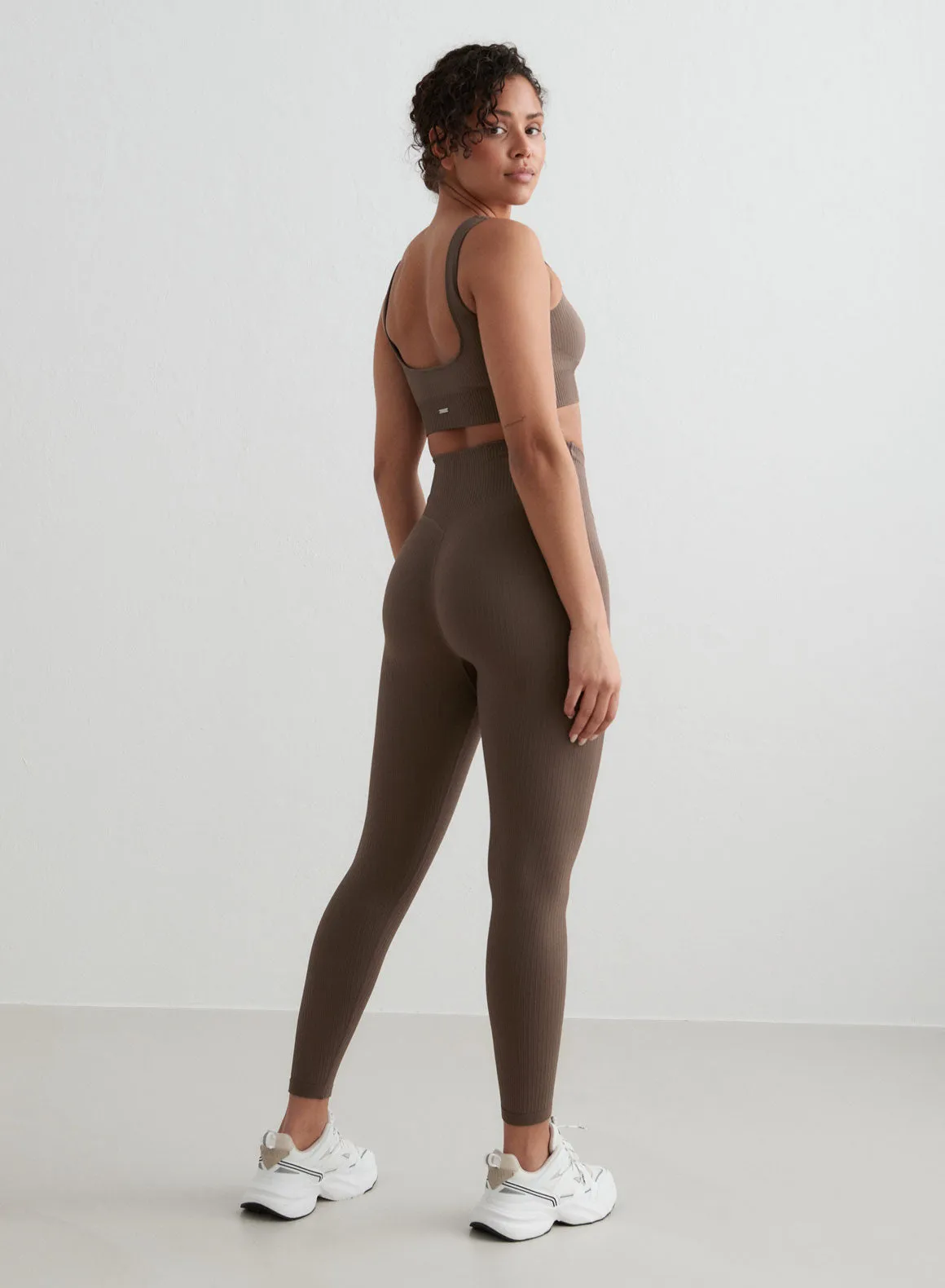 Macchiato Ribbed Seamless Tights