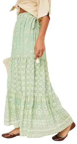 Max Polyester Western Skirt Green