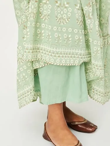 Max Polyester Western Skirt Green