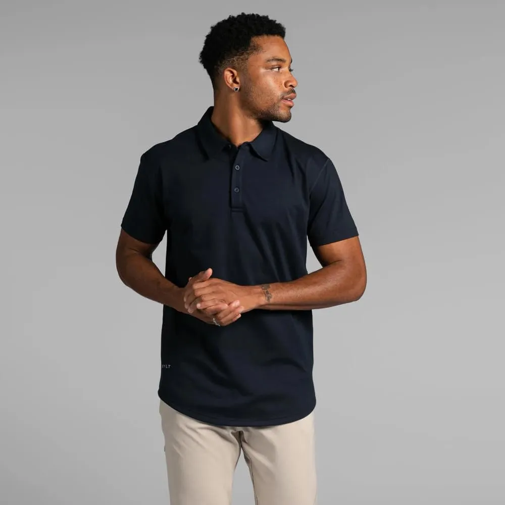 Men's Drop-Cut Polo  Collared Casual Shirt for Men  Soft Polyester, Cotton, and Spandex Blend  Wrinkle Resistant
