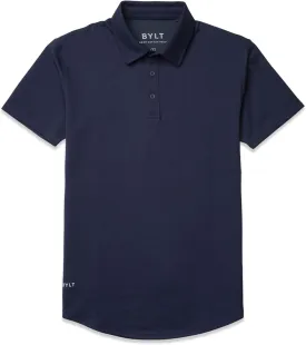 Men's Drop-Cut Polo  Collared Casual Shirt for Men  Soft Polyester, Cotton, and Spandex Blend  Wrinkle Resistant