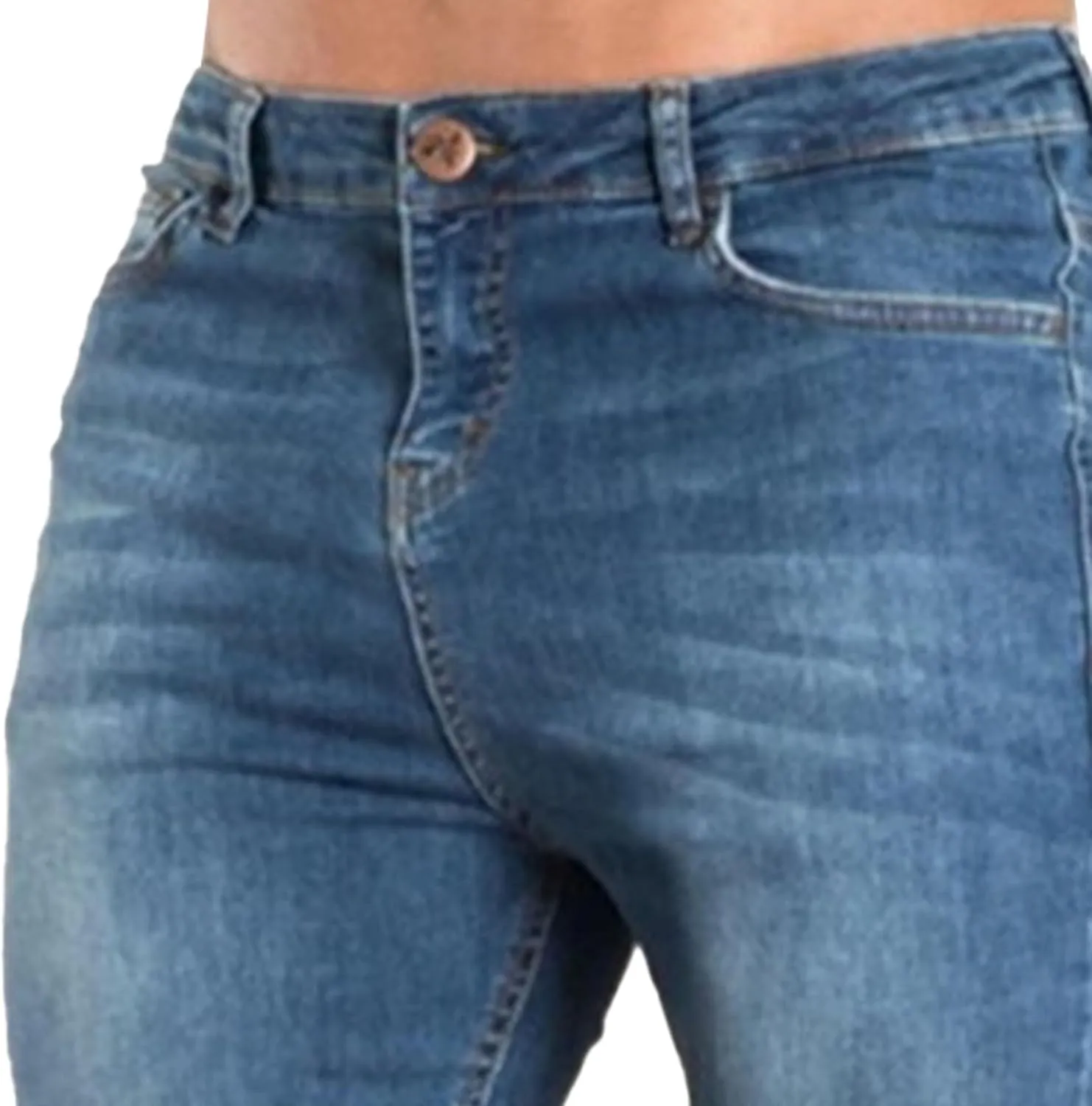 Men's Skinny Jeans Stretch Tapered Leg Slim Fit Denim Pants Taper Skinny Fit Stretch Denim Pants