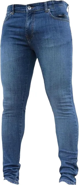 Men's Skinny Jeans Stretch Tapered Leg Slim Fit Denim Pants Taper Skinny Fit Stretch Denim Pants