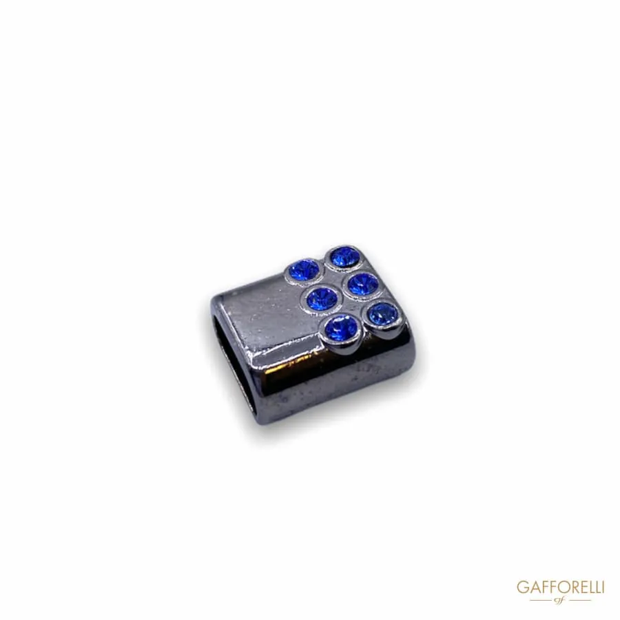 Metal Cord End Decorated with Rhinestones 5570 - Gafforelli Srl