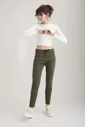 Mila - Slim Jogger Pant - Khaki - 27" Inseam - L01
