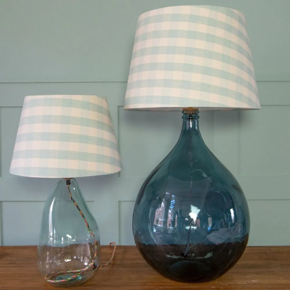 Mint Gingham  Lampshade