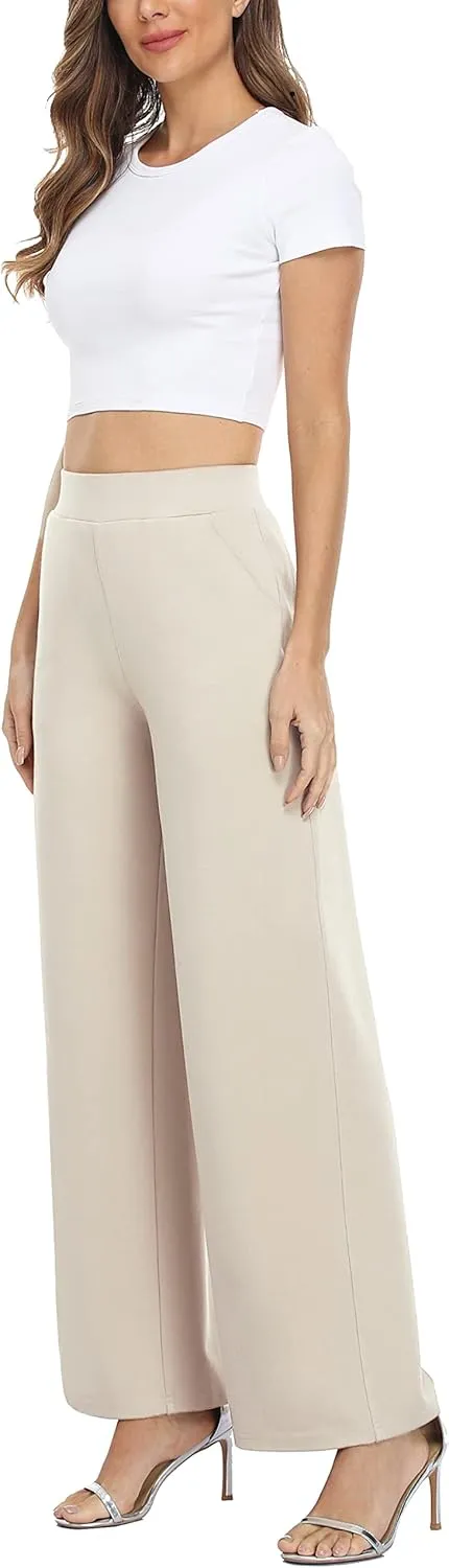 MISS MOLY Women's High Waist Wide Leg Palazzo Pants Business Casual Stretch Trousers Dress Pants