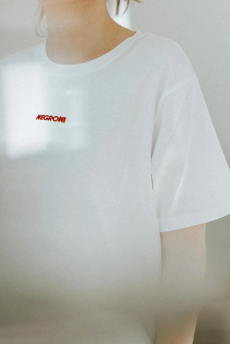 Negroni Signature | Besticktes Frauen Oversized Bio Baumwoll T-Shirt