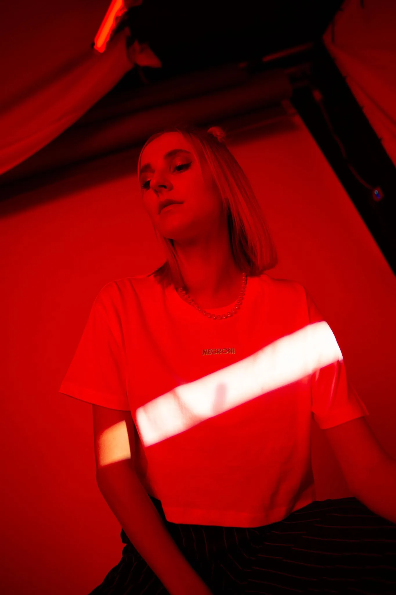Negroni Signature | Besticktes Frauen Oversized Bio Baumwoll T-Shirt