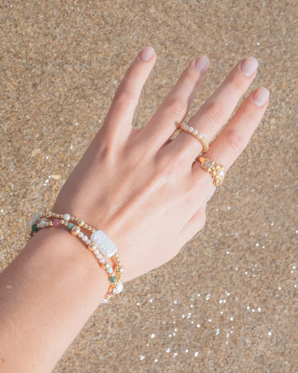 Nell Pearl Stretch Bracelet Set