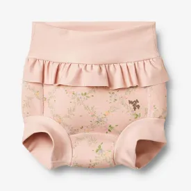 Neoprene Swim Pants Rita - powder checked flowers