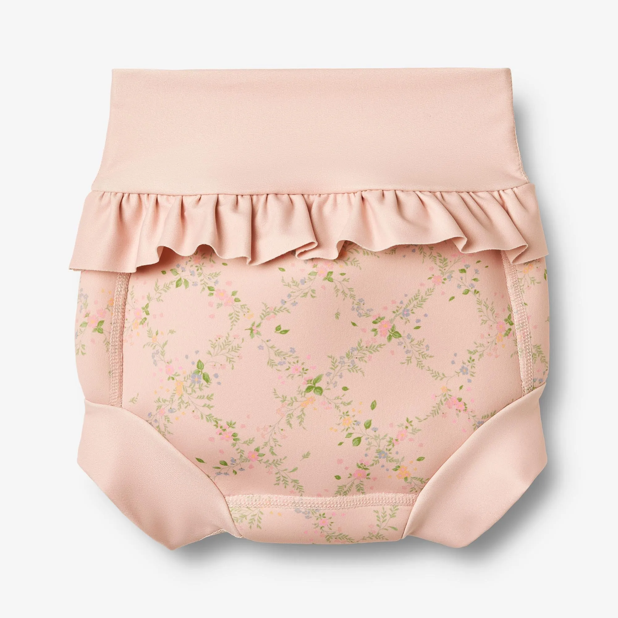 Neoprene Swim Pants Rita - powder checked flowers
