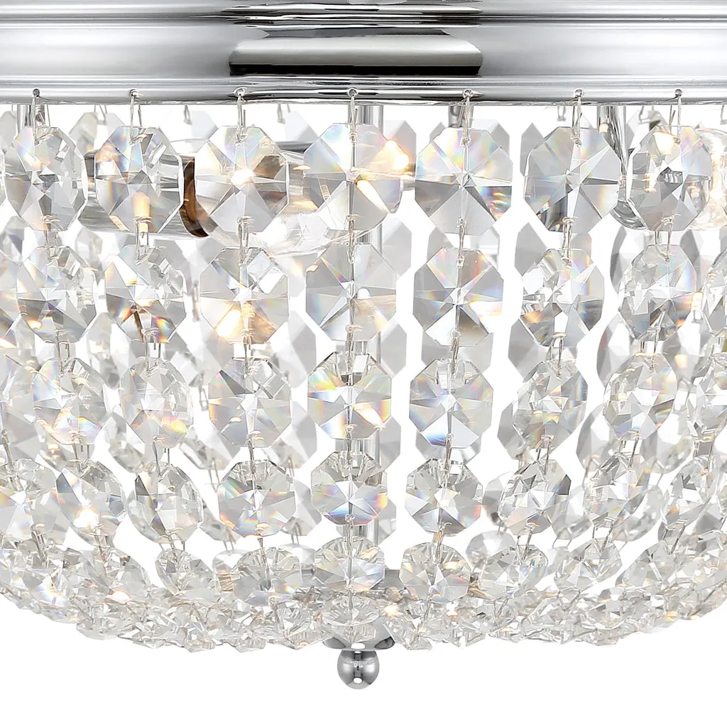 Nola 3 Light Polished Chrome Flush Mount