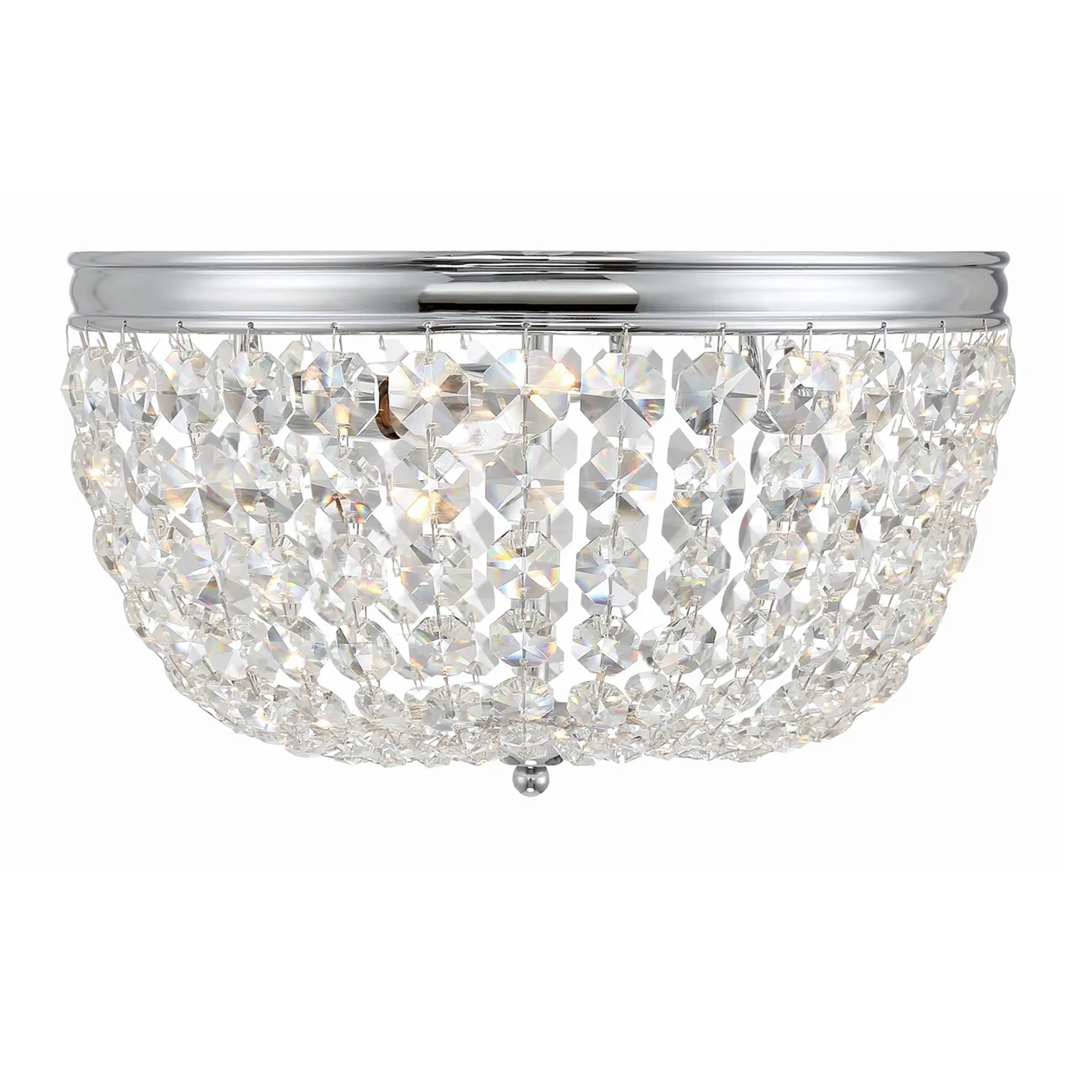 Nola 3 Light Polished Chrome Flush Mount