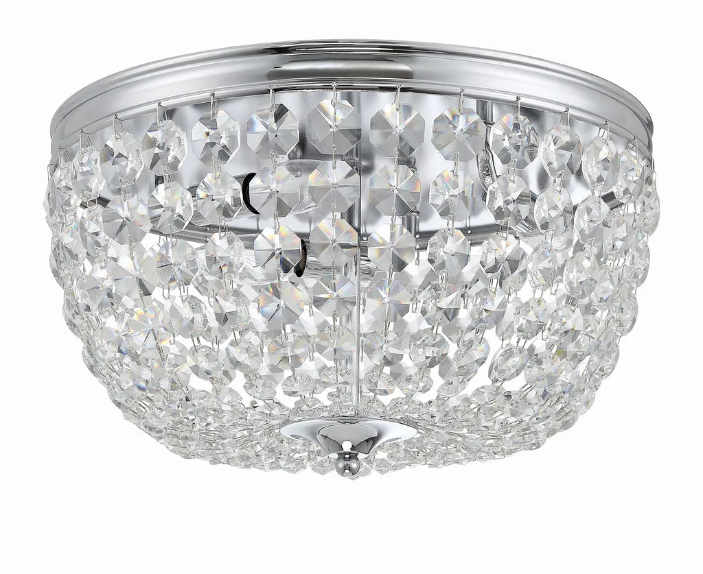 Nola 3 Light Polished Chrome Flush Mount