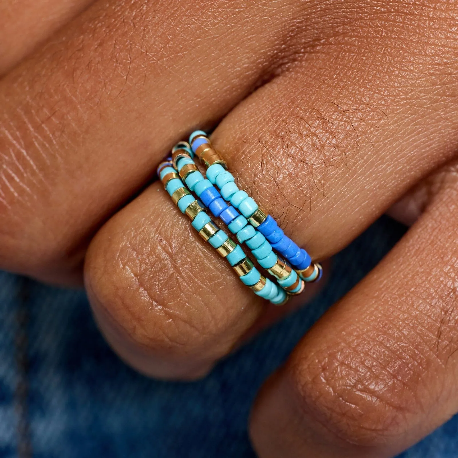 Out to Sea Stretch Ring Set of 3
