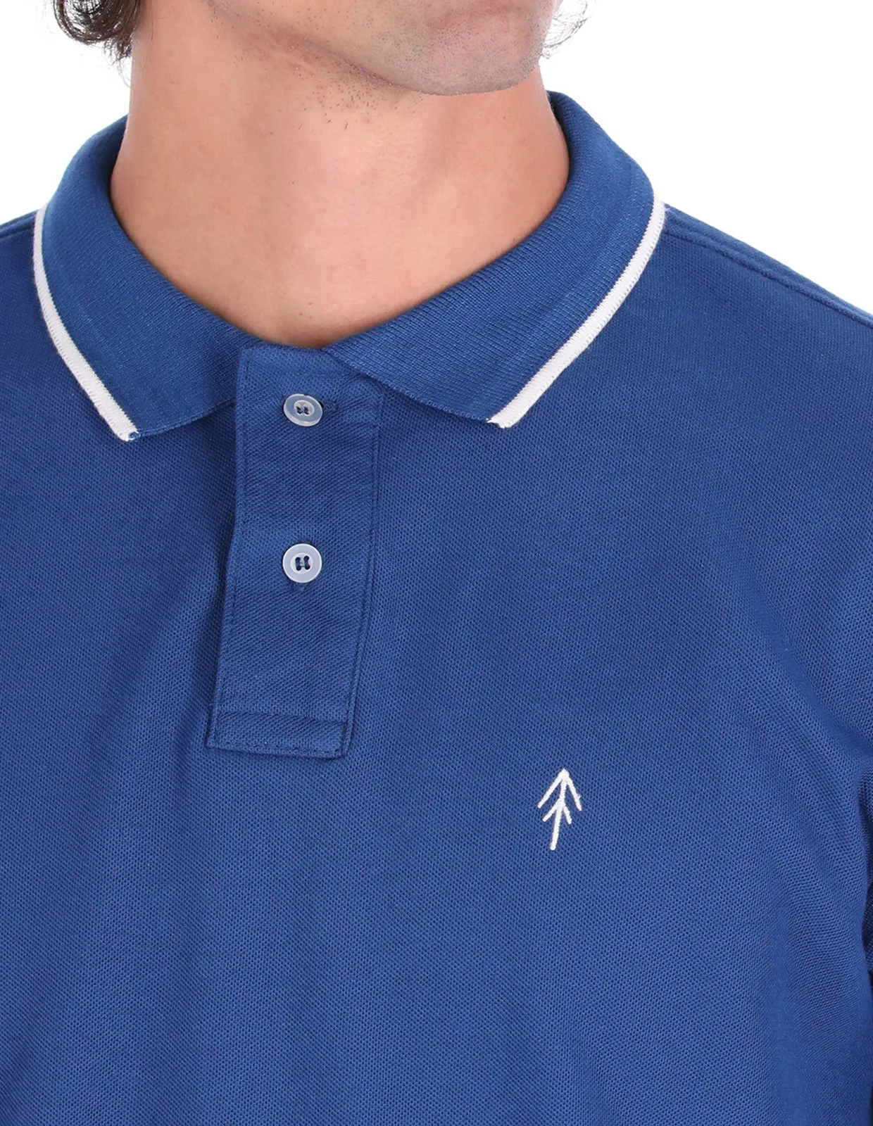 Playera Tipo Polo Regular Fit Para Hombre - Azul Naútica