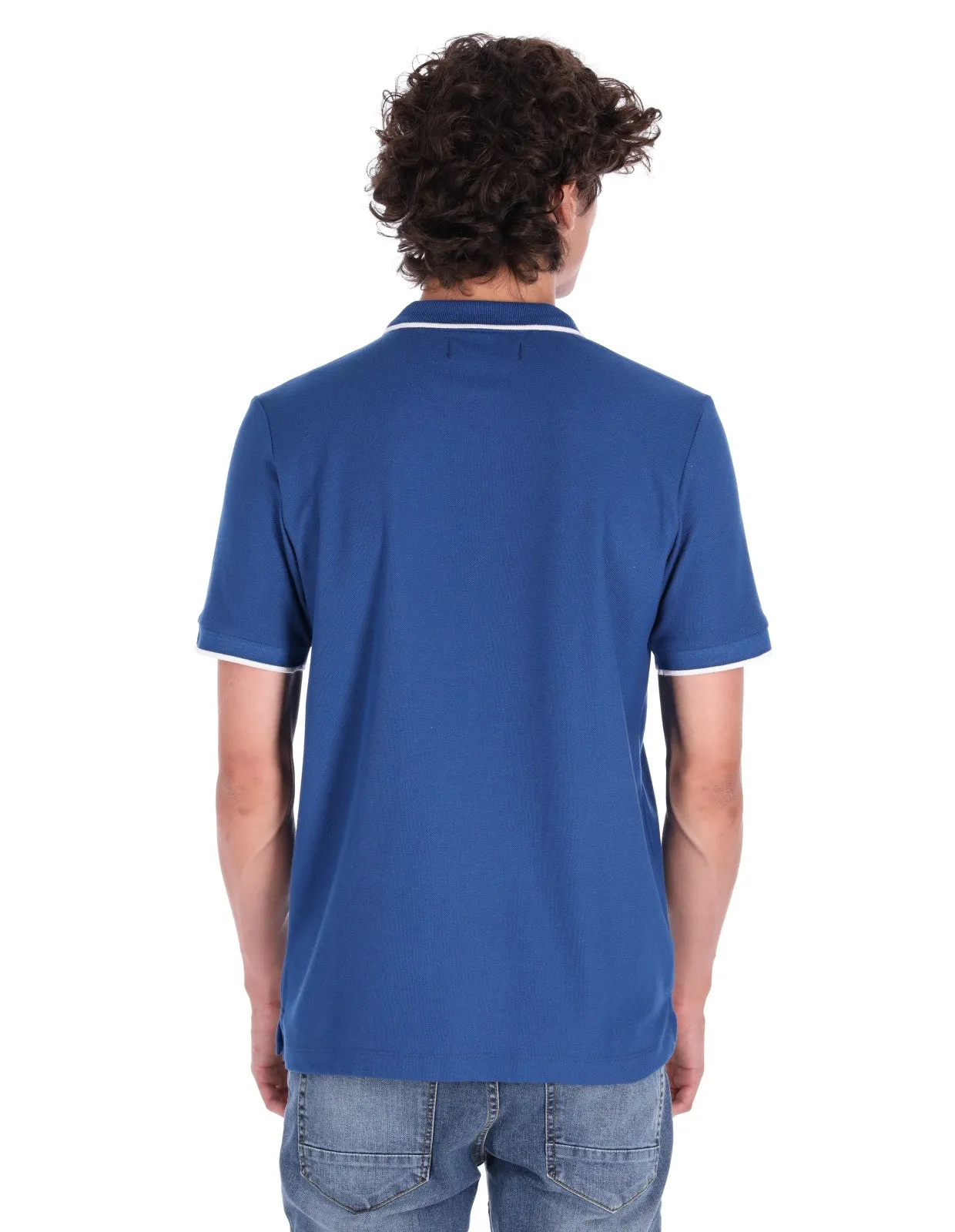 Playera Tipo Polo Regular Fit Para Hombre - Azul Naútica