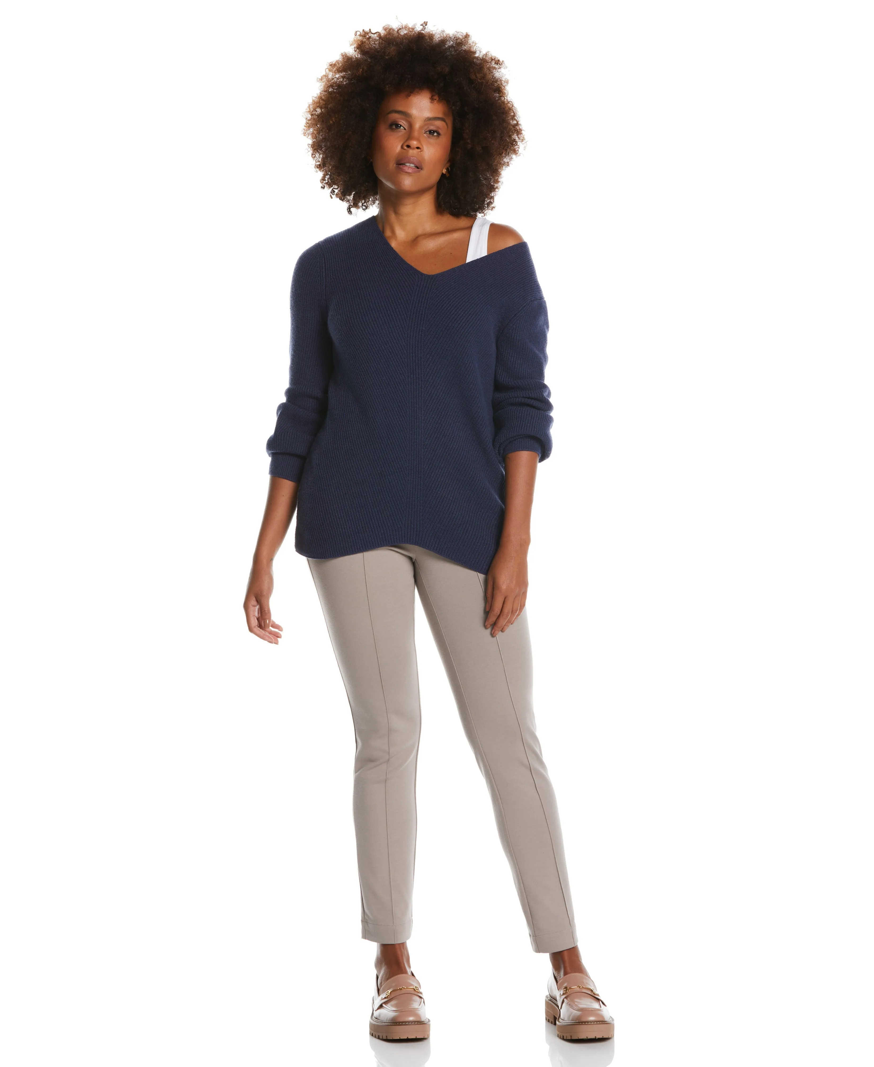 Ponte Knit Slim Leg Pant - Comfort Fit