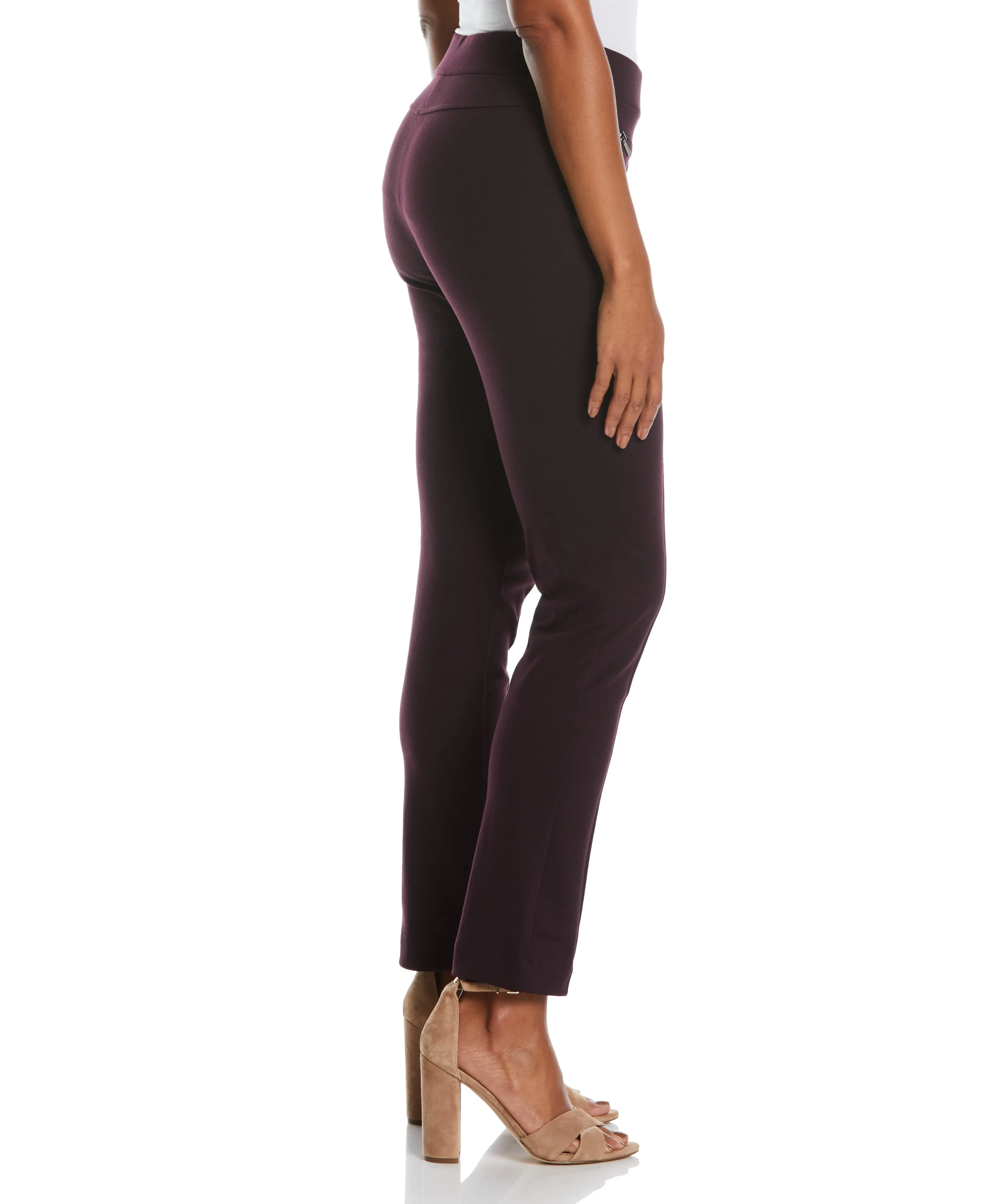 Ponte Knit Slim Leg Pant - Comfort Fit