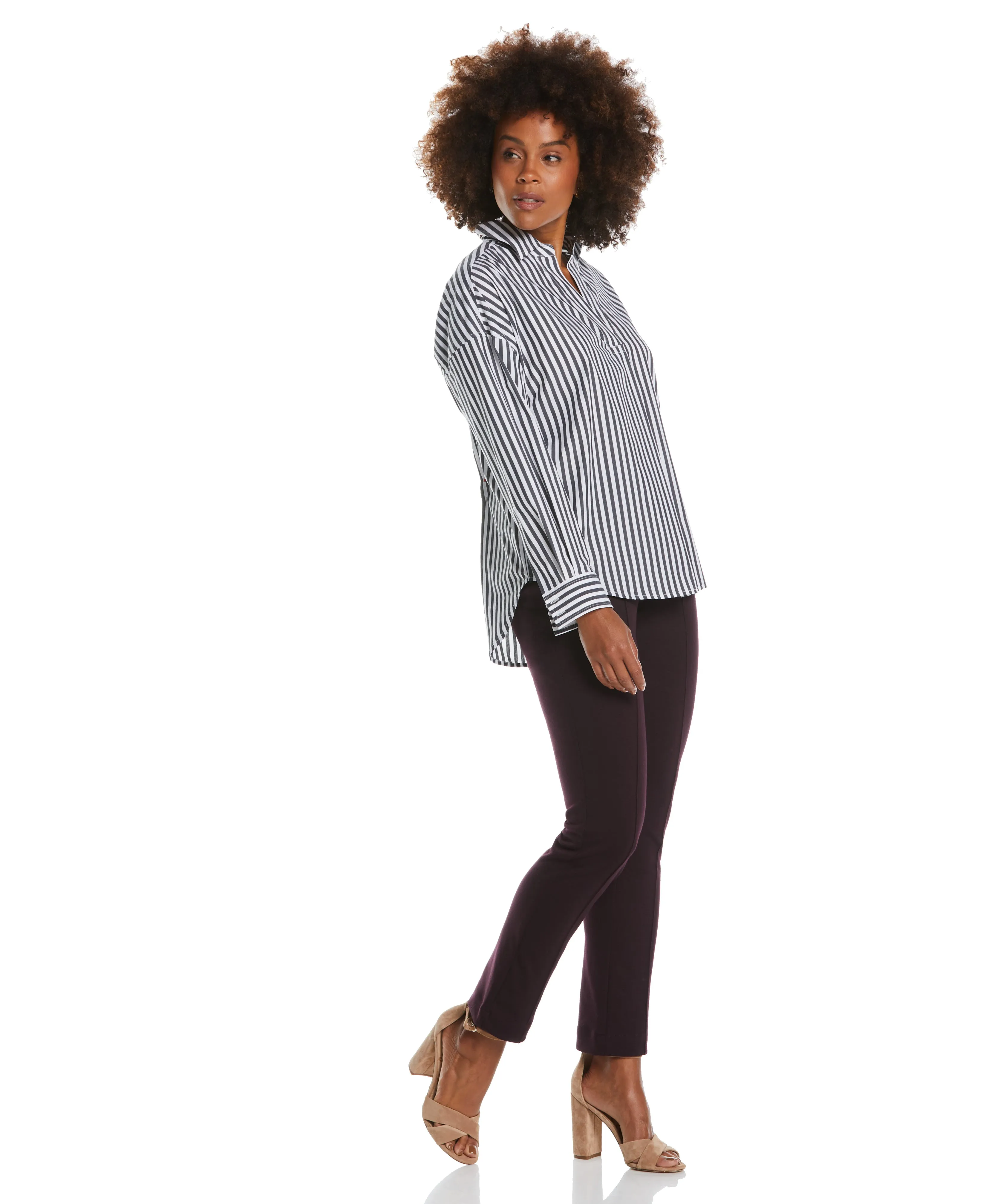 Ponte Knit Slim Leg Pant - Comfort Fit