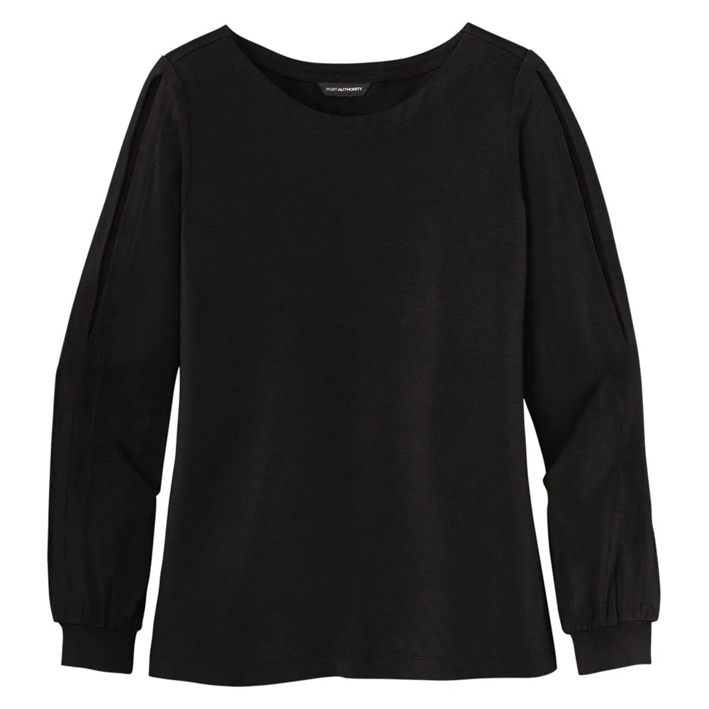 Port Authority ® Ladies Luxe Knit Jewel Neck Top