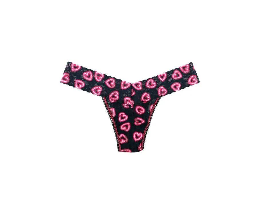 PR4911P Printed Low Rise Thong Wrap Text Me